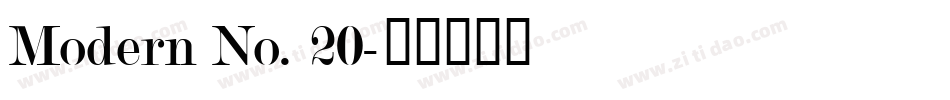 Modern No. 20字体转换